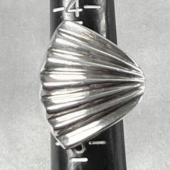 Vintage Taxco Mexico 925 Sterling Silver Ring Ribbed Dome Fan TV-111 Size 5 - Picture 13 of 16